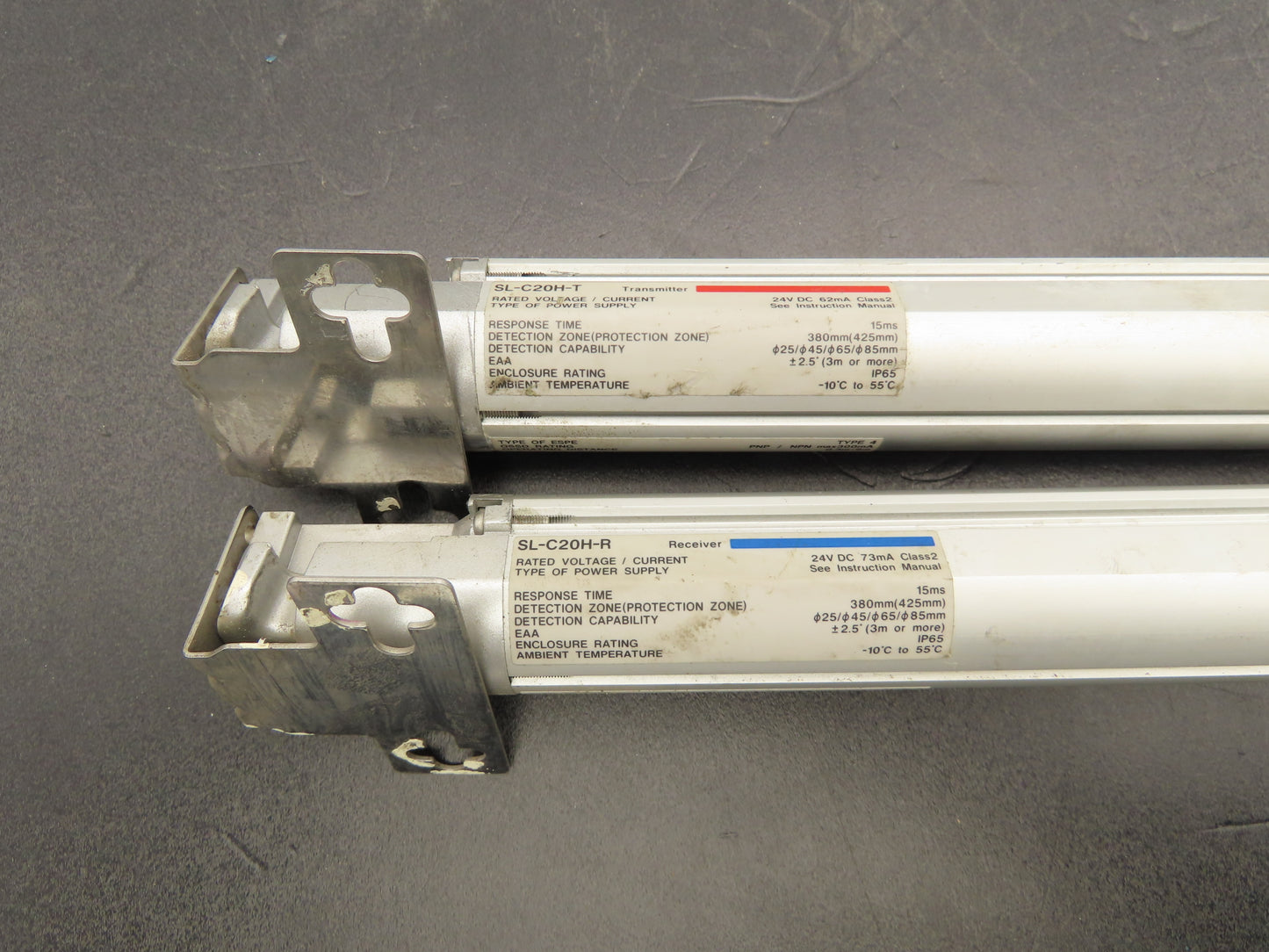 Keyence SL-C20H-R|SL-C20H-T Light Curtain Transmitter Receiver Set 380mm 24VDC