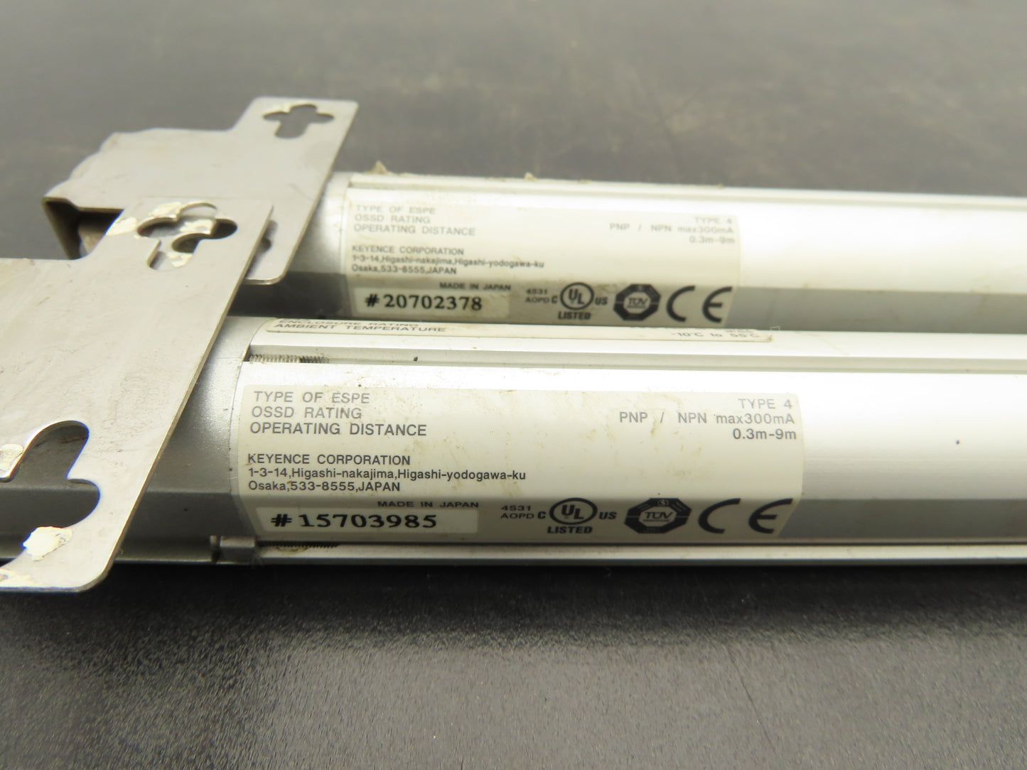 Keyence SL-C20H-R|SL-C20H-T Light Curtain Transmitter Receiver Set 380mm 24VDC