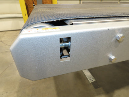Habasit 38"x 11' 6" Slider Bed Conveyor 33.5"W Grip Belt 220V 3PH 5FPM