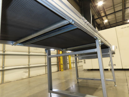 Habasit 38"x 11' 6" Slider Bed Conveyor 33.5"W Grip Belt 220V 3PH 5FPM