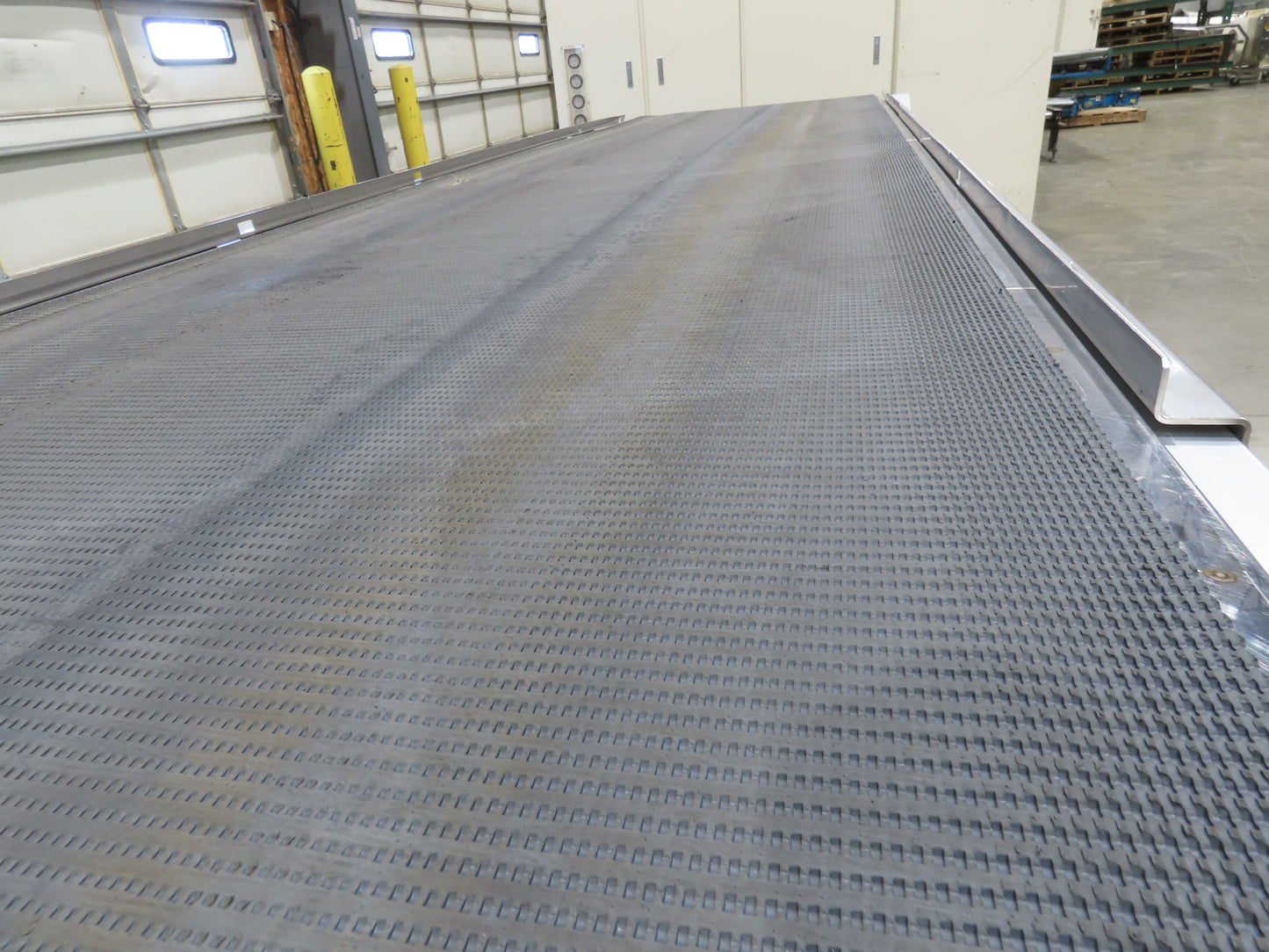 Habasit 38"x 11' 6" Slider Bed Conveyor 33.5"W Grip Belt 220V 3PH 5FPM