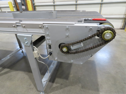 Habasit 38"x 11' 6" Slider Bed Conveyor 33.5"W Grip Belt 220V 3PH 5FPM