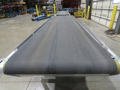 Habasit 38"x 11' 6" Slider Bed Conveyor 33.5"W Grip Belt 220V 3PH 5FPM