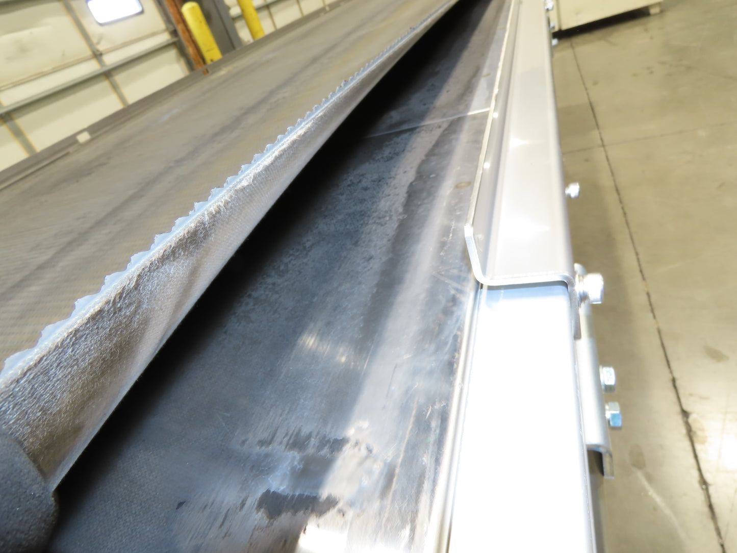 Habasit 38"x 11' 6" Slider Bed Conveyor 33.5"W Grip Belt 220V 3PH 5FPM