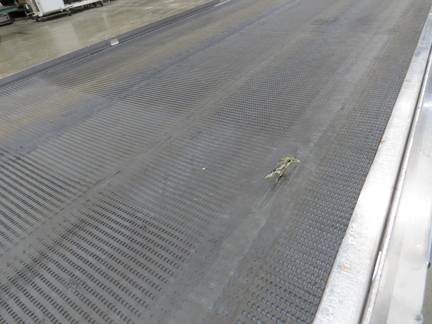 Habasit 38"x 11' 6" Slider Bed Conveyor 33.5"W Grip Belt 220V 3PH 5FPM