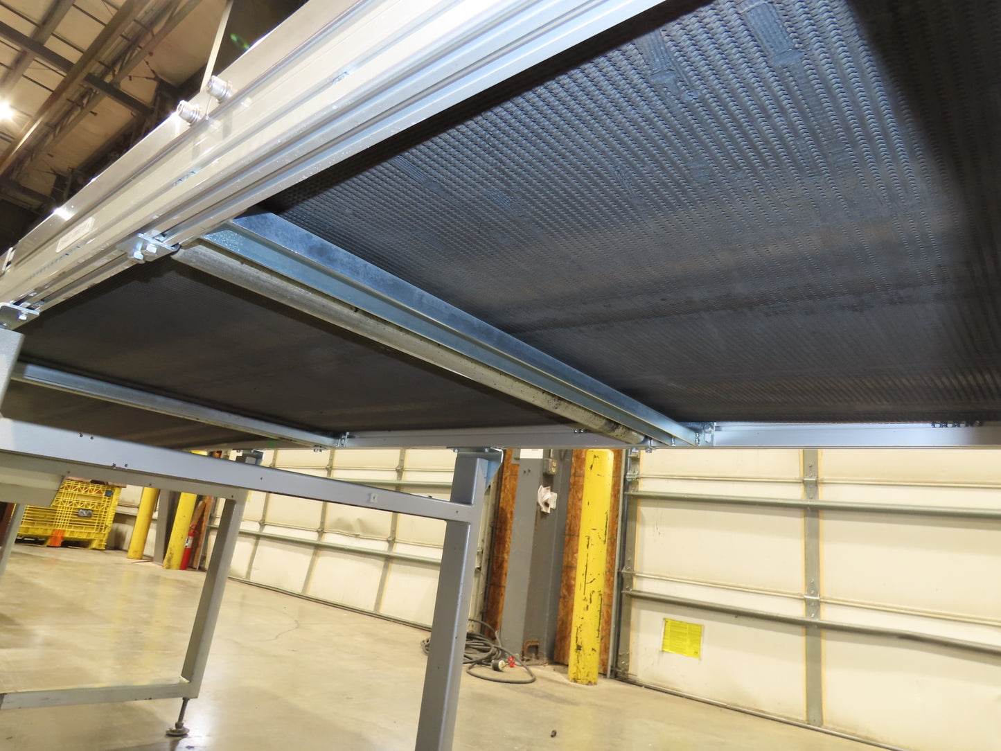 Habasit 38"x 11' 6" Slider Bed Conveyor 33.5"W Grip Belt 220V 3PH 5FPM