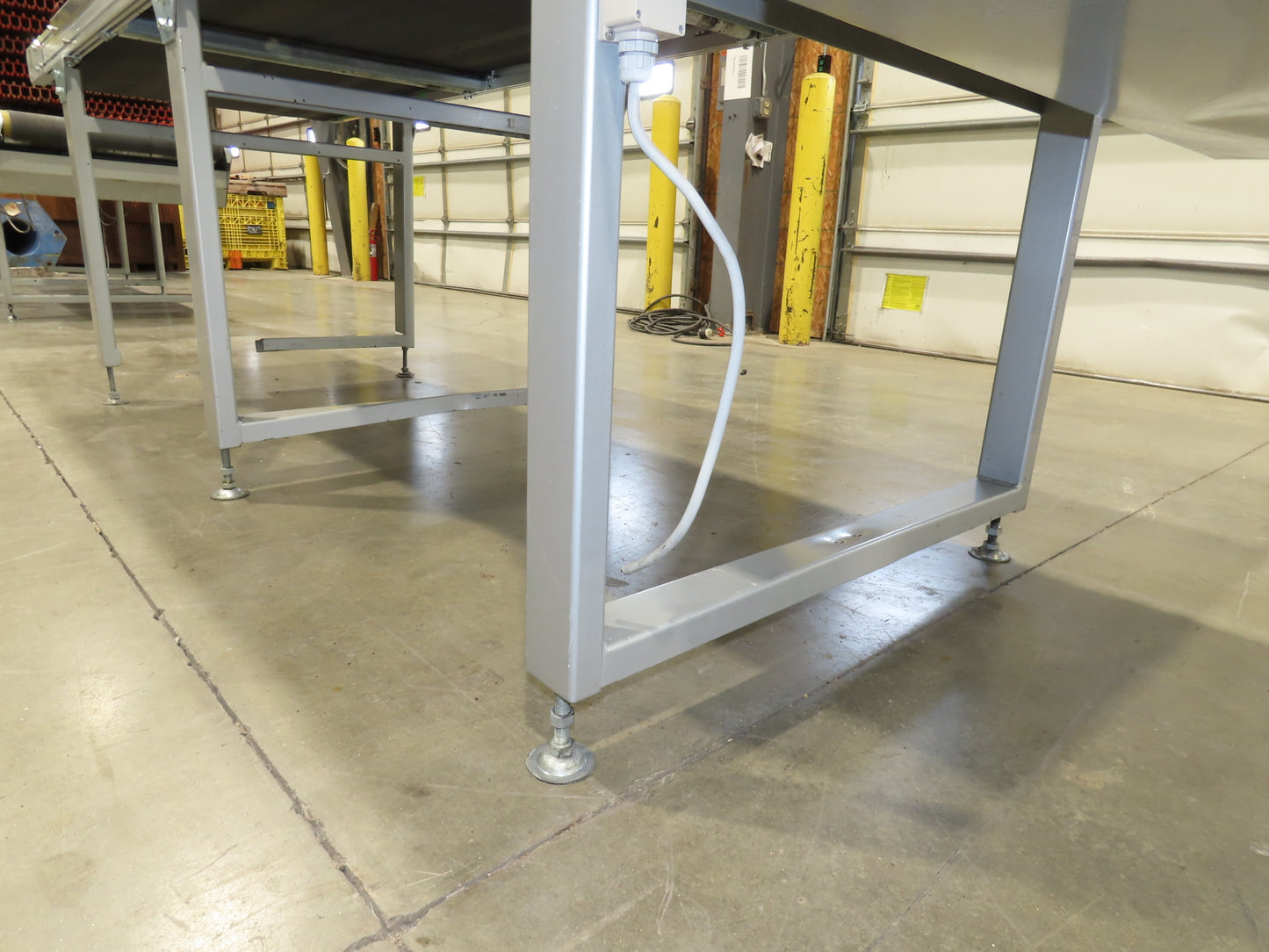 Habasit 38"x 11' 6" Slider Bed Conveyor 33.5"W Grip Belt 220V 3PH 5FPM