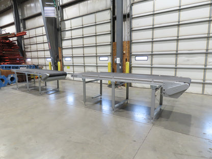 Habasit 38"x 11' 6" Slider Bed Conveyor 33.5"W Grip Belt 220V 3PH 5FPM