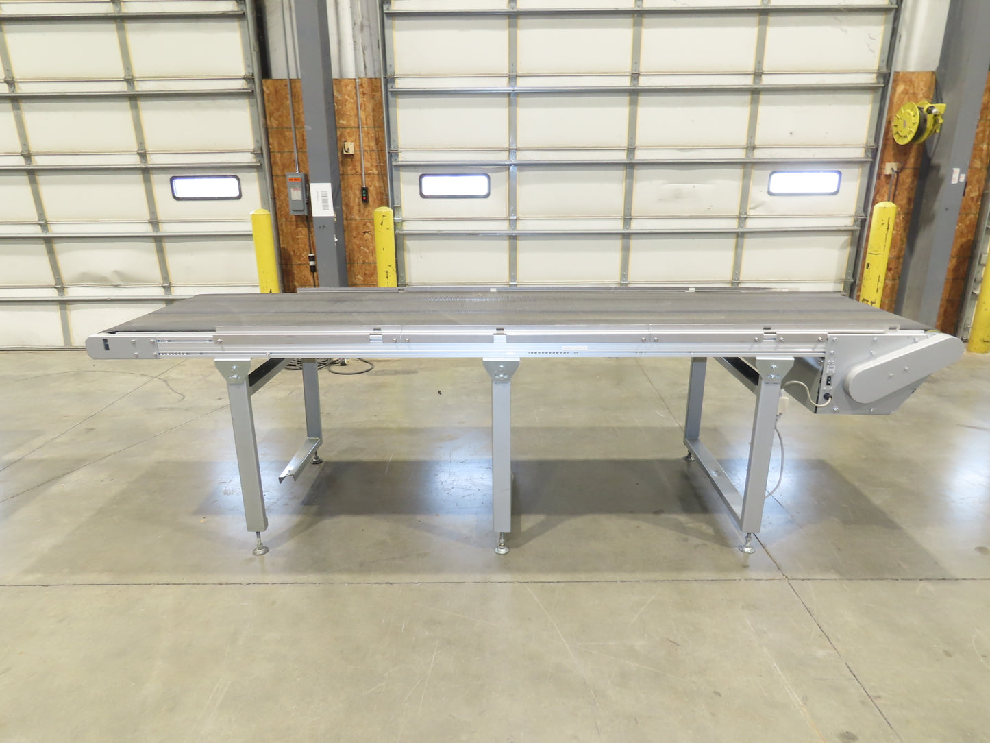 Habasit 38"x 11' 6" Slider Bed Conveyor 33.5"W Grip Belt 220V 3PH 5FPM