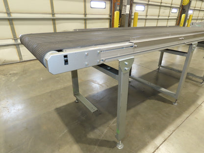 Habasit 38"x 11' 6" Slider Bed Conveyor 33.5"W Grip Belt 220V 3PH 5FPM