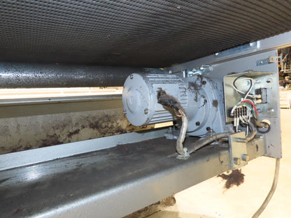 Habasit 38"x 11' 6" Slider Bed Conveyor 33.5"W Grip Belt 220V 3PH 5FPM