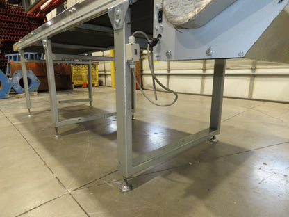 Habasit 38"x 11' 6" Slider Bed Conveyor 33.5"W Grip Belt 220V 3PH 5FPM