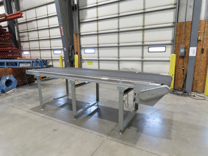 Habasit 38"x 11' 6" Slider Bed Conveyor 33.5"W Grip Belt 220V 3PH 5FPM