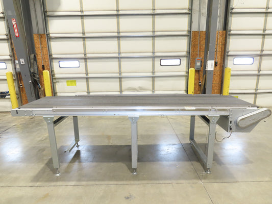 Habasit 38"x 11' 6" Slider Bed Conveyor 33.5"W Grip Belt 220V 3PH 5FPM