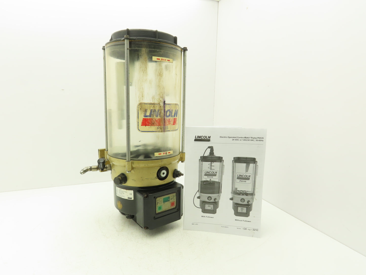 Lincoln 080088 P653S Electric Grease Lubricator Pump 120VAC 8-Liter