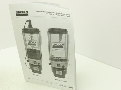 Lincoln 080088 P653S Electric Grease Lubricator Pump 120VAC 8-Liter