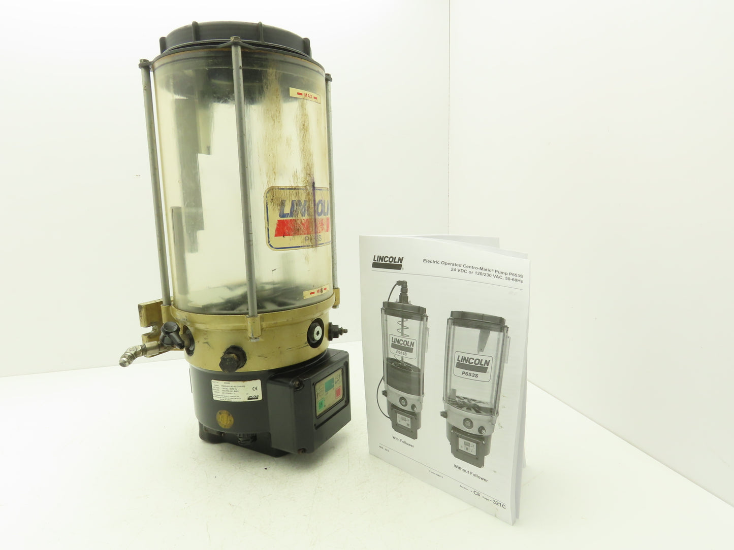Lincoln 080088 P653S Electric Grease Lubricator Pump 120VAC 8-Liter