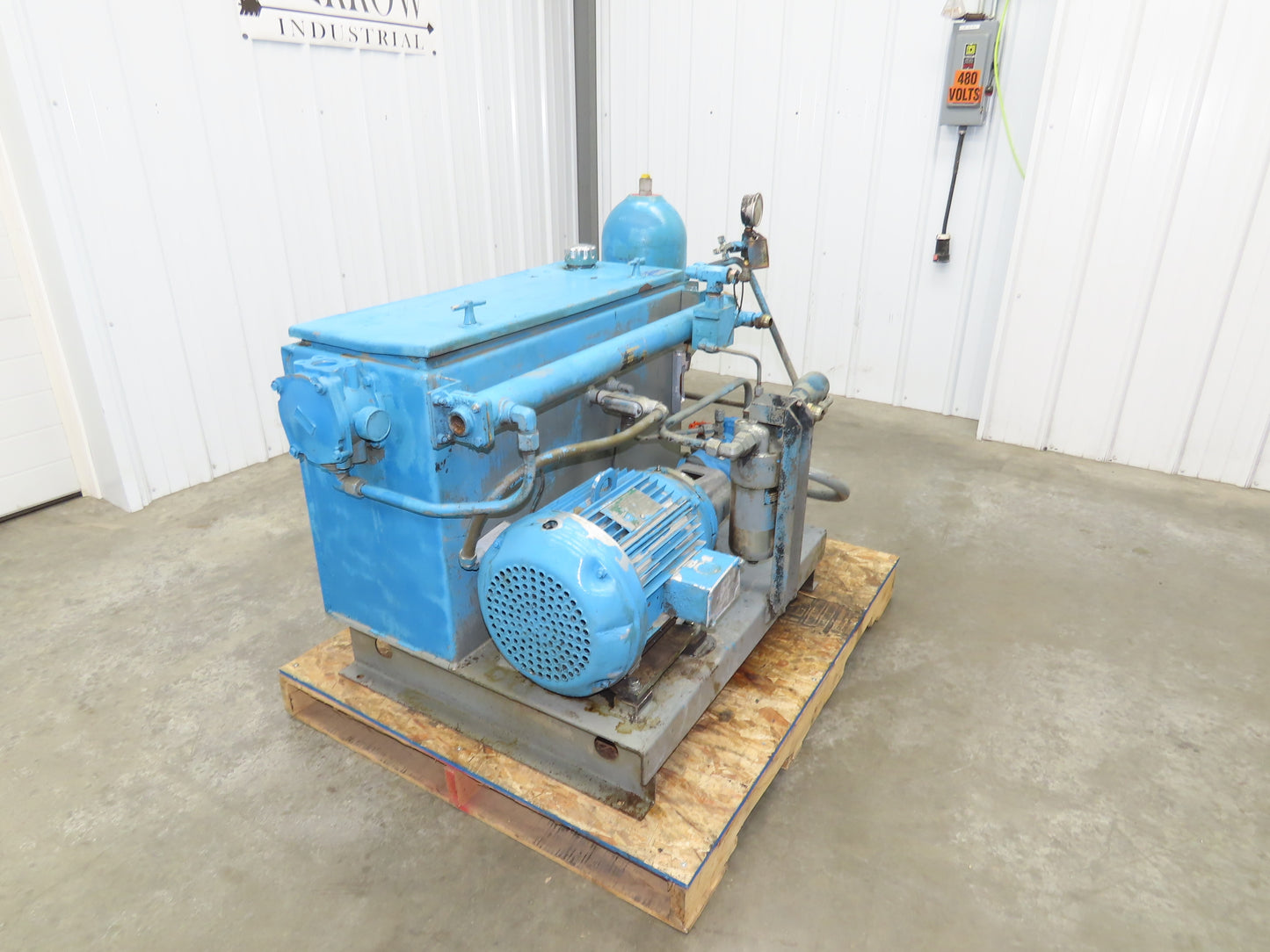 Cross CSEL30/PVQ20 Hydraulic Power Unit 70 Gallon Tank 10 GPM 3000PSI 230/460V