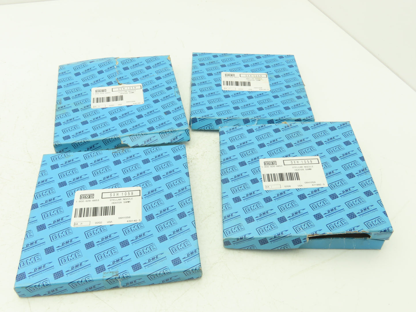 DME SXH 1059 Stellar Nozzle Heater Tube SS 59mm Leads 240VAC 225 W Lot of 4