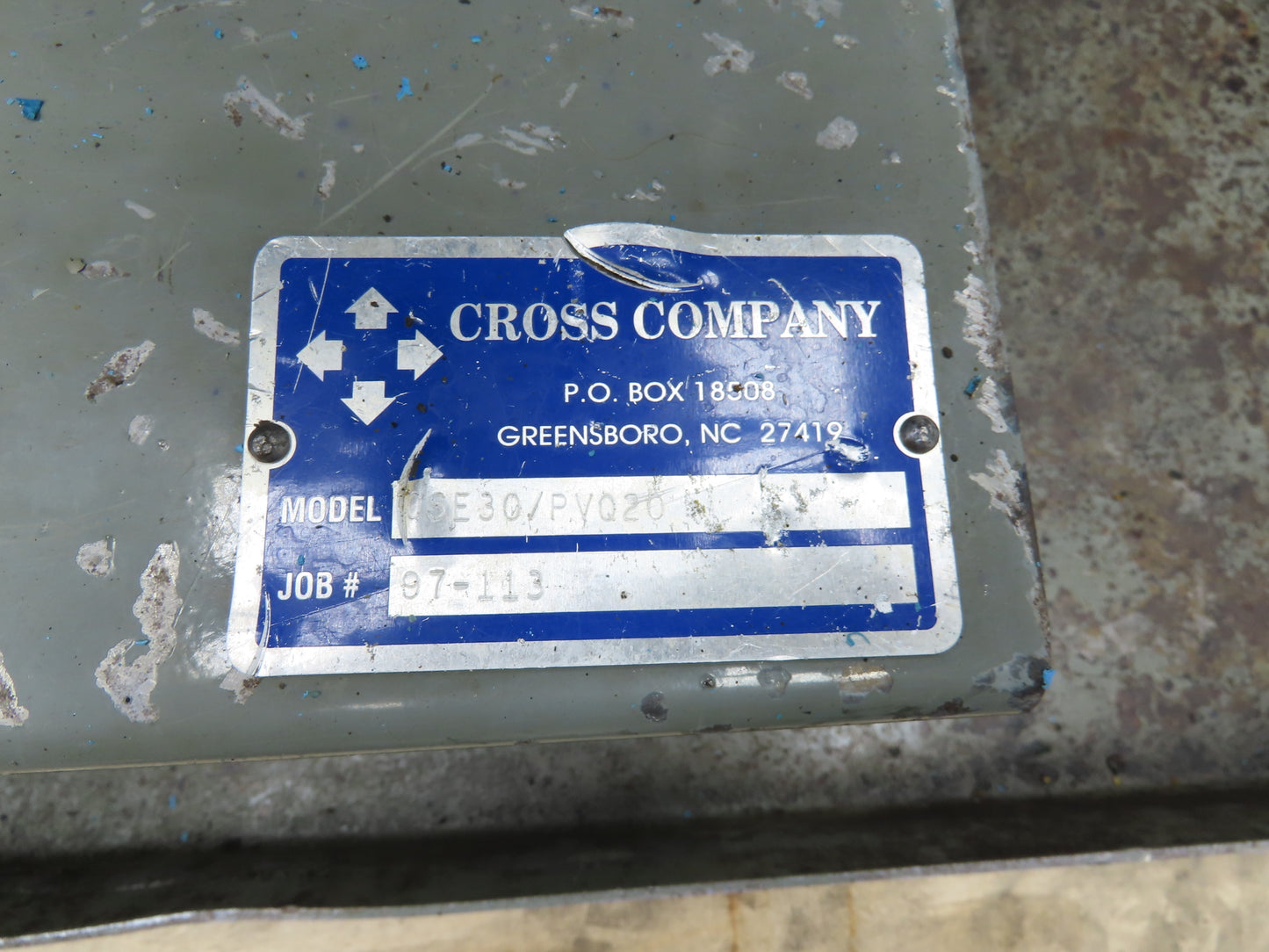Cross CSE30/PVQ20 Hydraulic Power Unit 70 Gallon Tank 10 GPM 3000PSI 230/460V