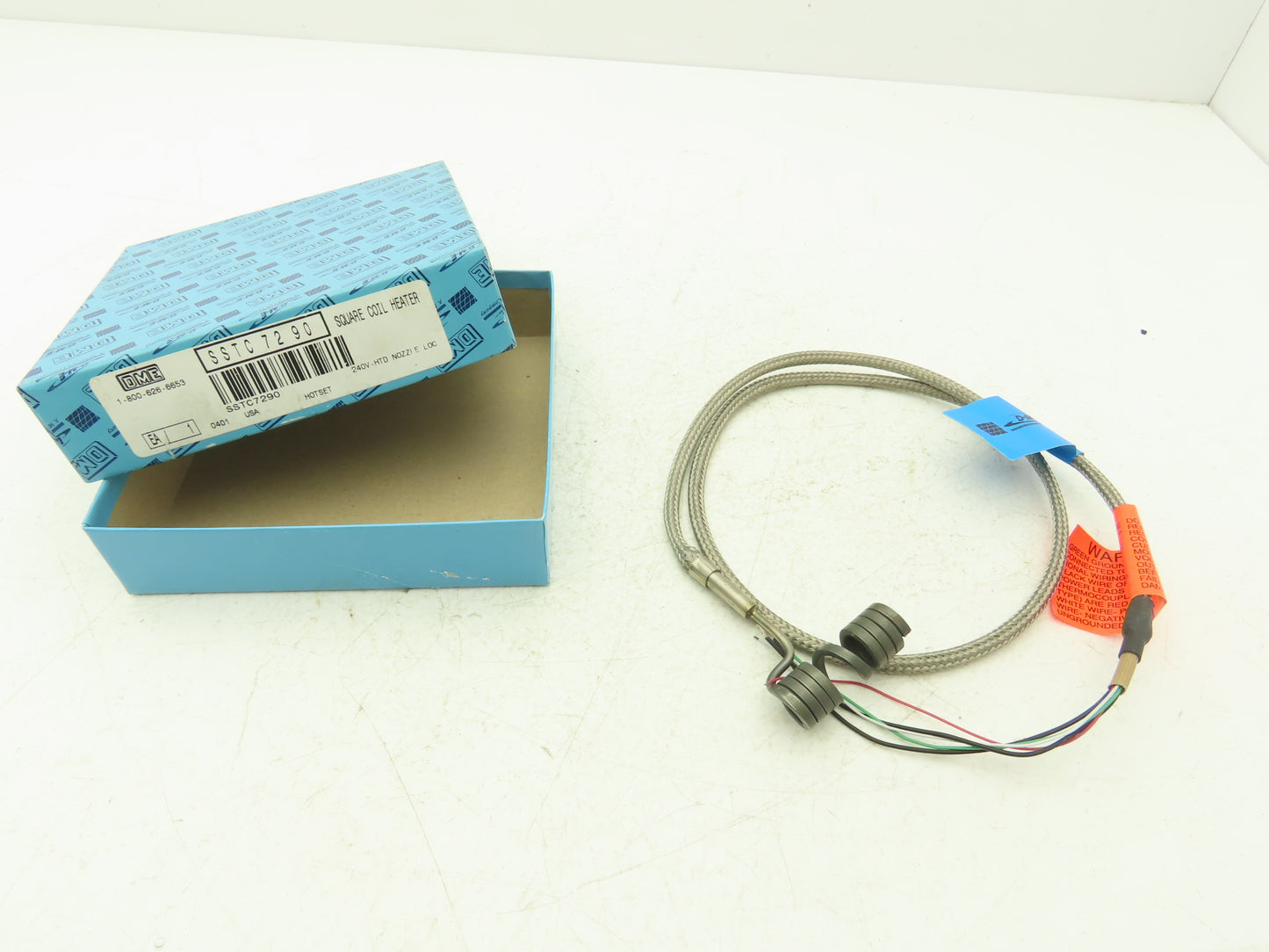 DME SSTC 7290 Front Load Square Coil Heater 1/2" ID x 2" Coiled 240V 250W