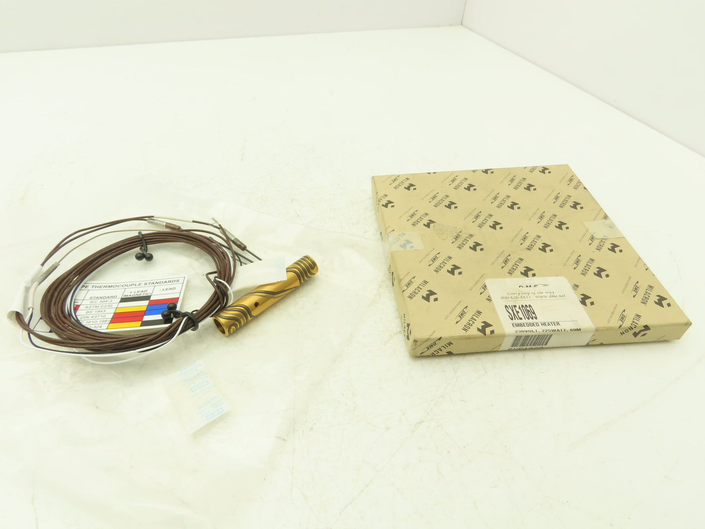 DME SXE1069 Front Load Square Coil Heater 3/8" ID x 2-3/4" Length 240V 250W