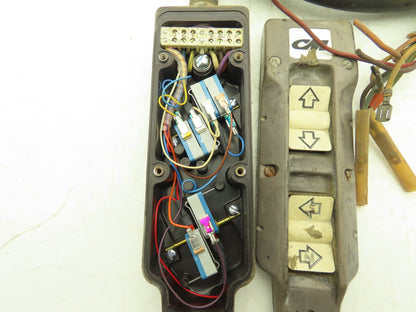CM LodeStar Crane 4-Position Rocker Switch Pendant 2-Speed Hoist 1-Speed Trolley