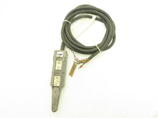 CM LodeStar Crane 4-Position Rocker Switch Pendant 2-Speed Hoist 1-Speed Trolley