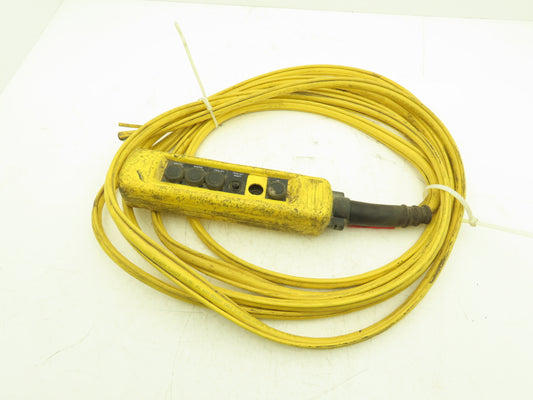 Telemecanique XAC-A06 Crane Hoist 6-Button Control Pendant 1-Speed 26' Cord
