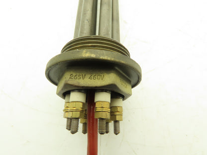 Rica Immersion Heating Element 265/460V 7200W 1.5"NPT Screw Plug 24"L Tube