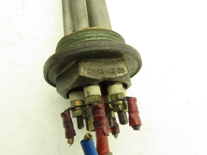 Rica Immersion Heating Element 265/460V 7200W 1.5"NPT Screw Plug 24"L Tube