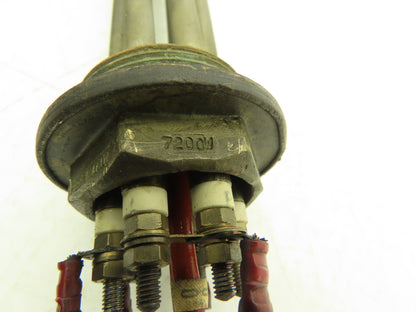 Rica Immersion Heating Element 265/460V 7200W 1.5"NPT Screw Plug 24"L Tube