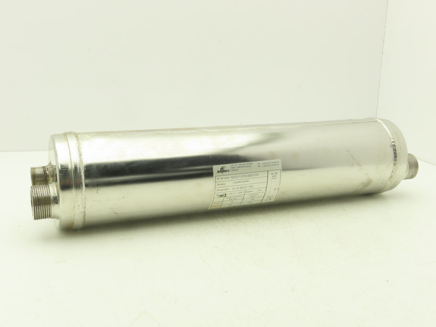 Spirec H.14.48.EP.TR2 Stainless Spiral Plate Heat Exchanger 3/4"x 1-1/4"BSP