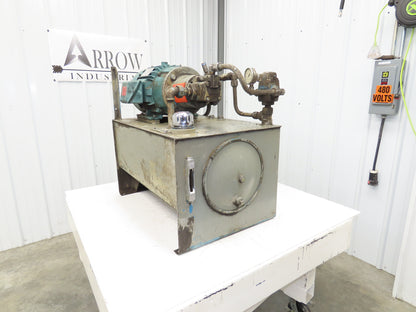 Vickers V10 1P5P 1A20 382084-1 Hydraulic Power Unit 5GPM 230/460V 3Ph 20 Gallon
