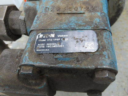 Vickers V10 1P5P 1A20 382084-1 Hydraulic Power Unit 5GPM 230/460V 3Ph 20 Gallon