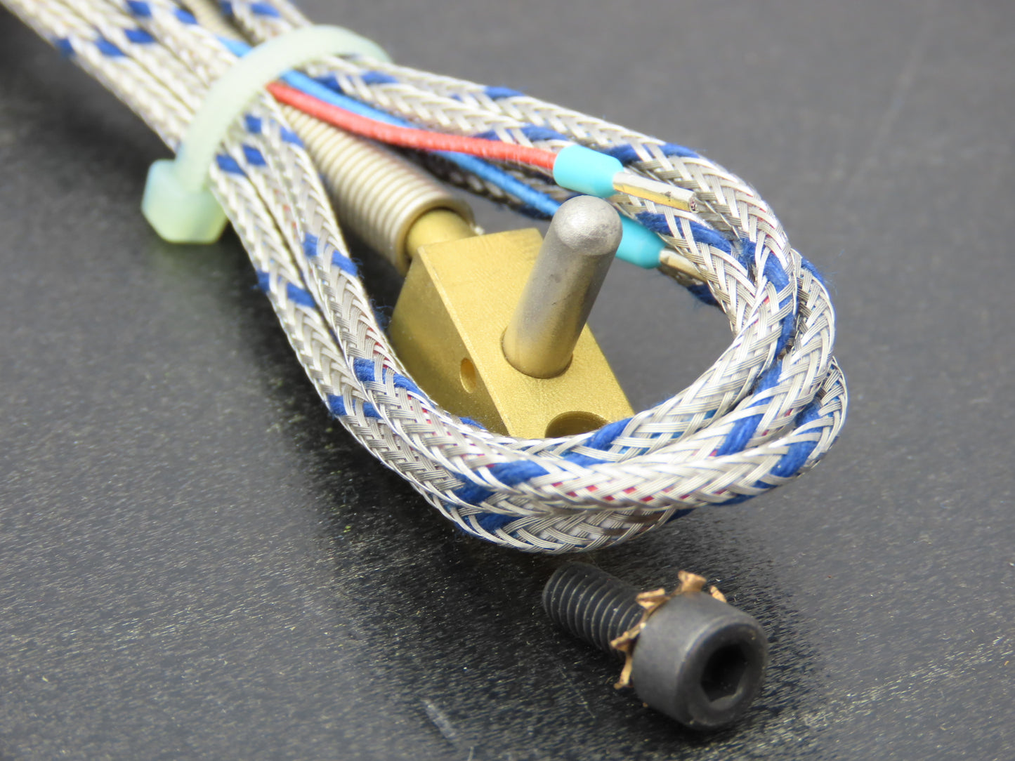 Gunther 1xFe-CuNi L Thermocouple Probe .49" Mount Hole .17" 2 Wire Pin Connect