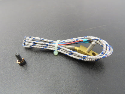 Gunther 1xFe-CuNi L Thermocouple Probe .49" Mount Hole .17" 2 Wire Pin Connect