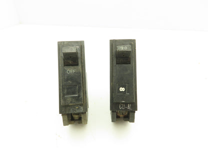 General Electric TQB1120 Circuit Breaker 1-Pole 20A Bolt-On 120/240V Lot of 22