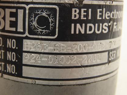 BEI Industrial H25ESB200ABZ7406REM16SPES12V Rotary Encoder 5V 3/8" Spline Shaft