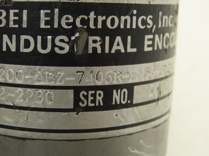 BEI Industrial H25ESB200ABZ7406REM16SPES12V Rotary Encoder 5V 3/8" Spline Shaft