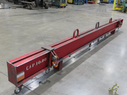 10000 Lb Rigging Lifting Beam Spreader Bar 11-Hook 215" Spread Center Lift