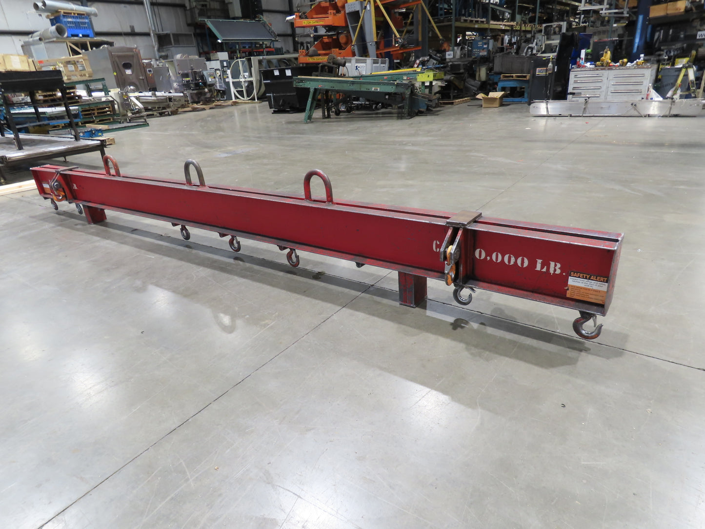 10000 Lb Rigging Lifting Beam Spreader Bar 11-Hook 215" Spread Center Lift