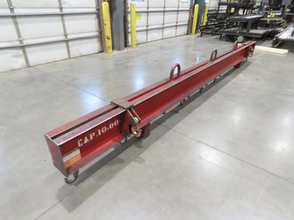 10000 Lb Rigging Lifting Beam Spreader Bar 11-Hook 215" Spread Center Lift