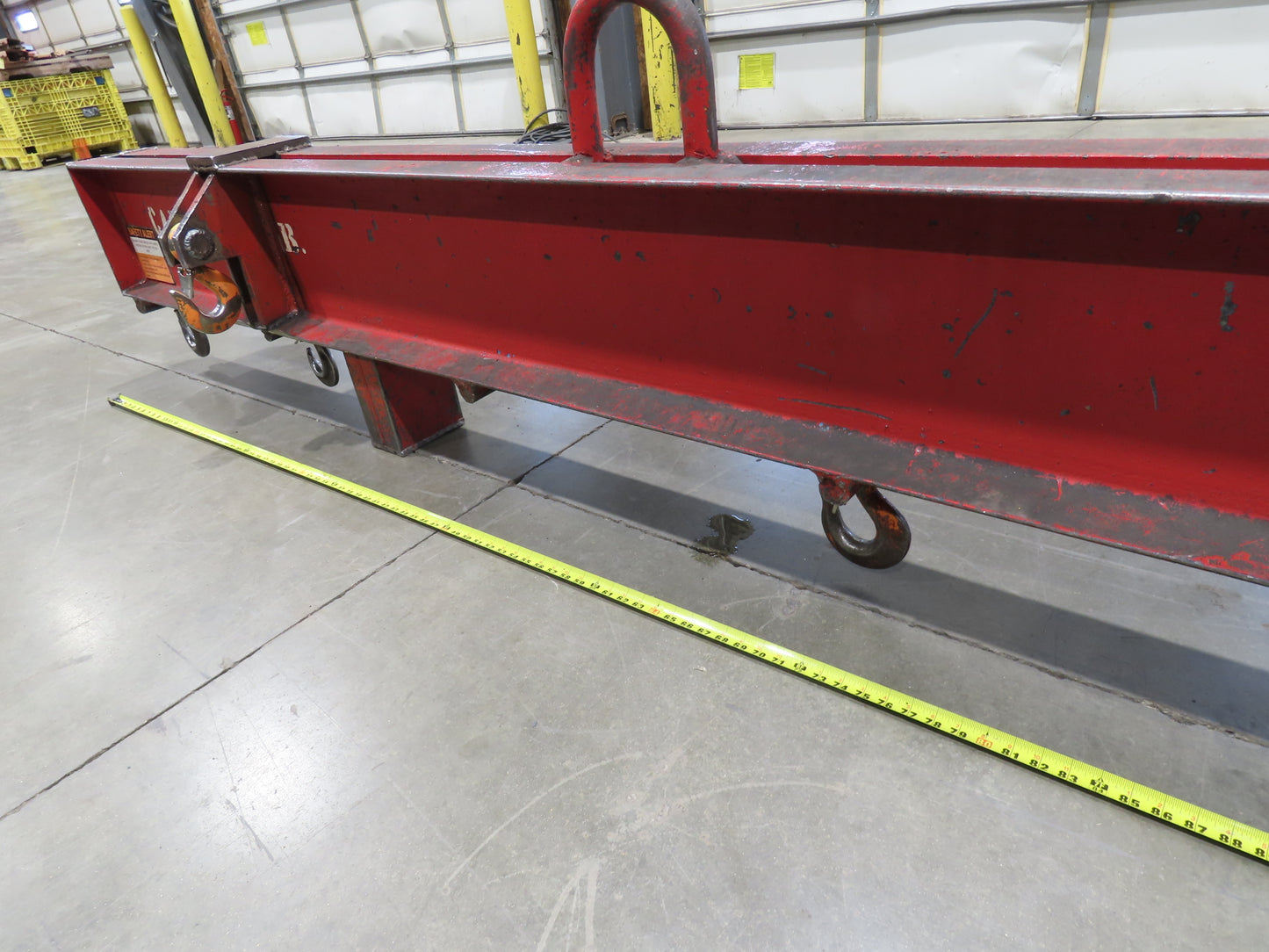 10000 Lb Rigging Lifting Beam Spreader Bar 11-Hook 215" Spread Center Lift