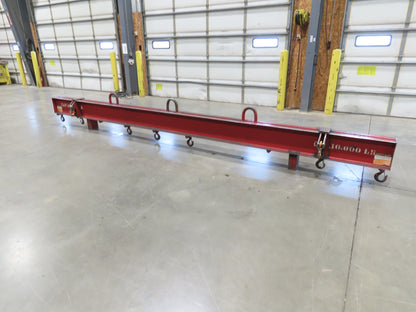 10000 Lb Rigging Lifting Beam Spreader Bar 11-Hook 215" Spread Center Lift