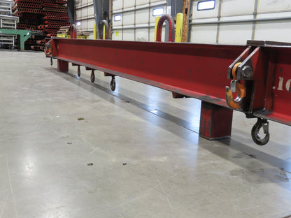 10000 Lb Rigging Lifting Beam Spreader Bar 11-Hook 215" Spread Center Lift