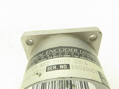 BEI Industrial H25D-SS-180-ABZ-7406R-EM16 Rotary Encoder 5V 3/8" Shaft