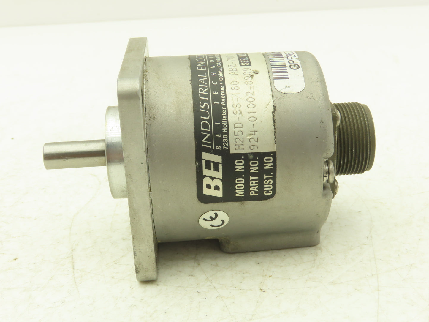 BEI Industrial H25D-SS-180-ABZ-7406R-EM16 Rotary Encoder 5V 3/8" Shaft