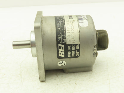BEI Industrial H25D-SS-180-ABZ-7406R-EM16 Rotary Encoder 5V 3/8" Shaft