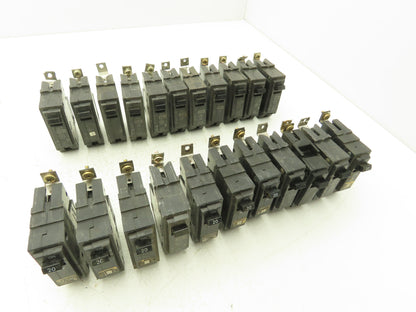 General Electric AB120 Circuit Breaker 1-Pole 20A Bolt-In 120/240V  Lot of 22